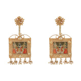 Pichwai Bhavna 22k Gold Plated Earring