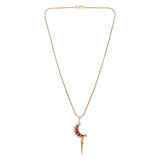 Noor 22 K Gold Plated Chand Kundan  Necklace