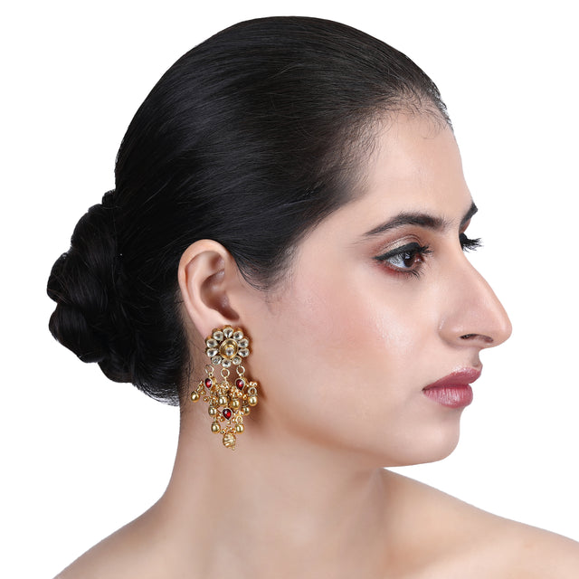 Megha Collection Kusum Kundan Earring