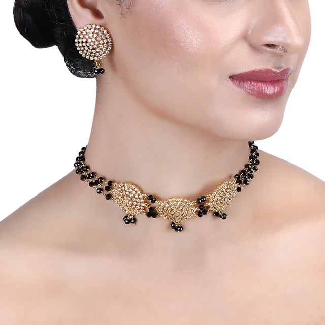 Megha Collection Divya Zircon Necklace Set