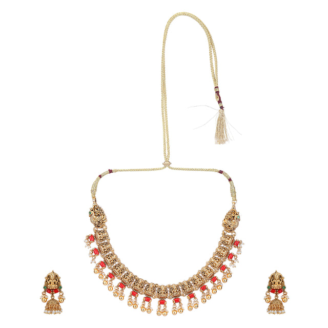gold plated TEMPLE  necklace set