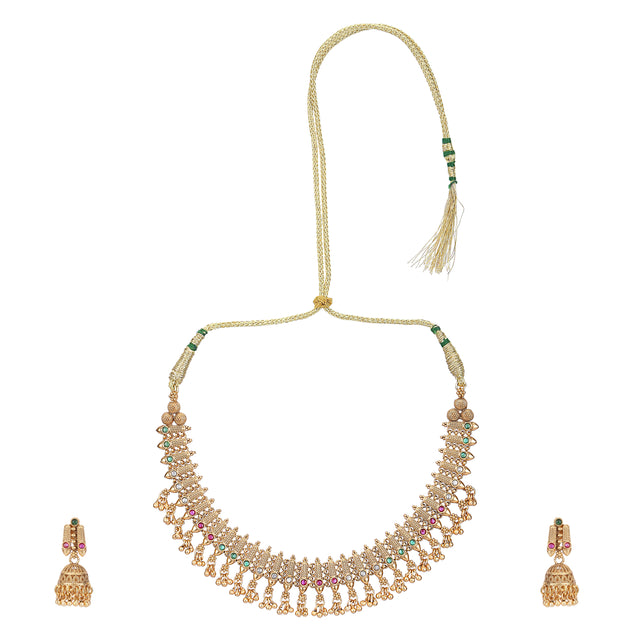 NIHIVANYA gold plated necklace set