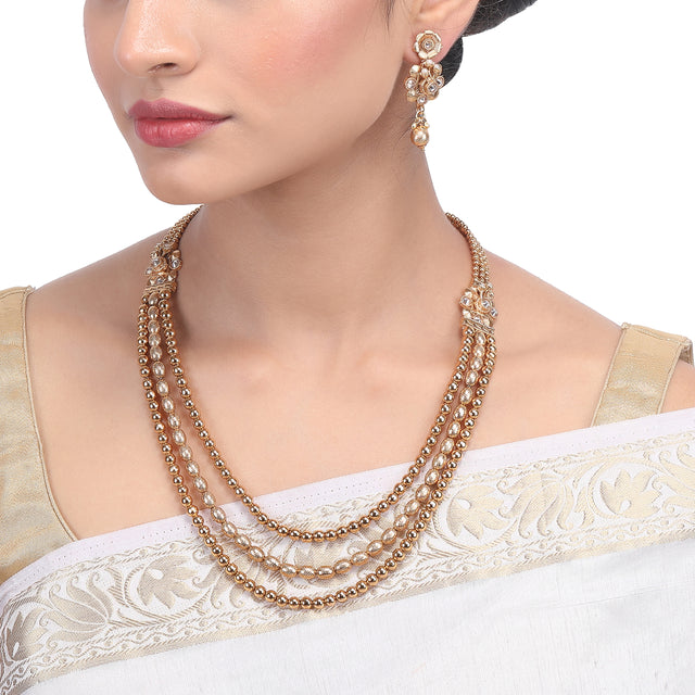 ANISHA   gold plated necklace set