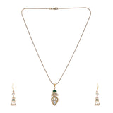 22k Gold Plated Amolya Kumudra Pendant Set