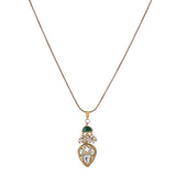 22k Gold Plated Amolya Kumudra Pendant Set