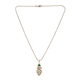 22k Gold Plated Amolya Kumudra Pendant Set