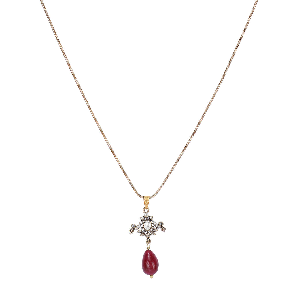 22k Gold Plated Amolya Kanira Pendant Set