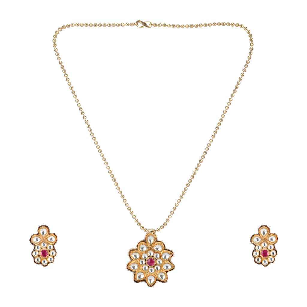 22k Gold Plated Amolya Kusumita Pendant Set