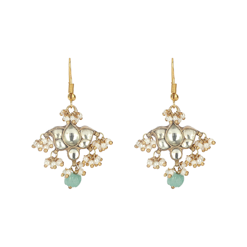 22k Gold Plated Amolya Jhumira Pendant Set