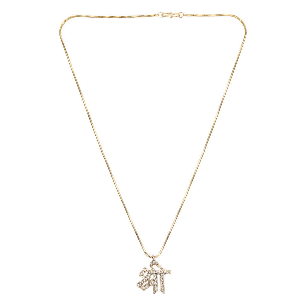 22k Gold Plated Shri  Pendant