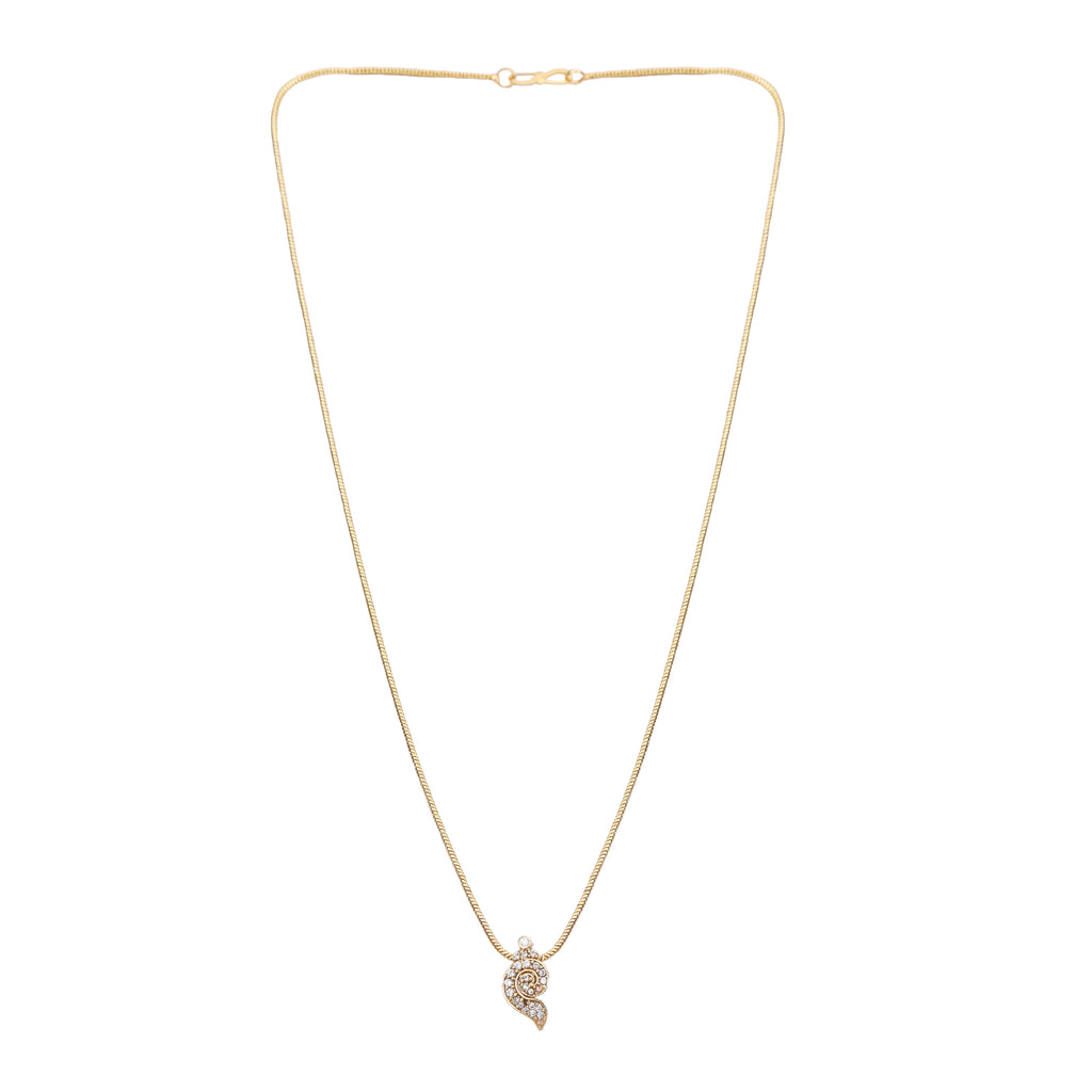 Sparsh 22k Gold Plated Zircon Exclusives Pendant