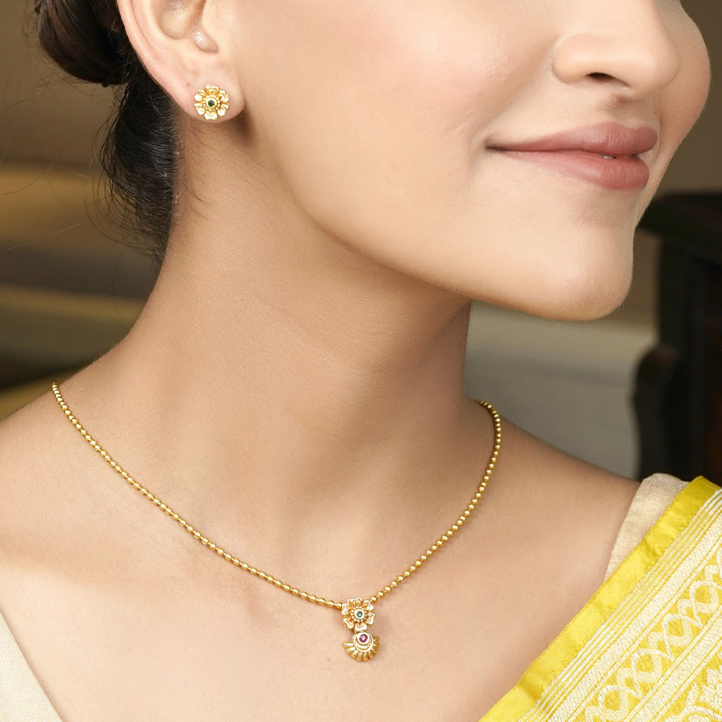 22k Gold Plated Suvarna Mandal Pendant