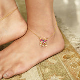 22k Gold Plated kamal Kundan Payal