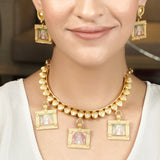 22k Gold Plated Krishna Bhavya Necklace Set