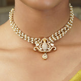Gemstone Hemani 22k Gold Plated Choker