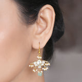 22k Gold Plated Amolya Jhumira Pendant Set