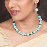 22k Gold Plated Amolya Neelaya Necklace Set