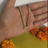 Gold Plated Zircon intertwined Circles Mangalsutra