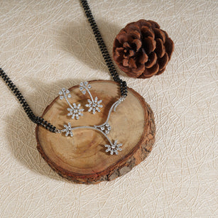 MANGLAL SUTRA SILVER PLATED NECKLACE SET