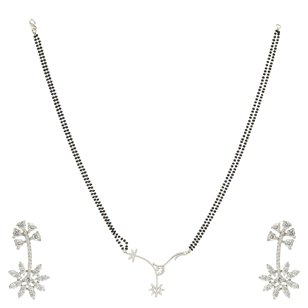 MANGLAL SUTRA SILVER PLATED NECKLACE SET
