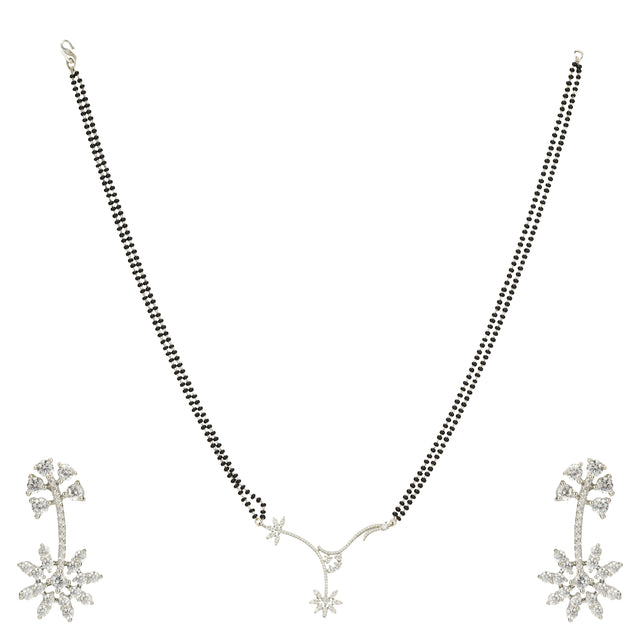MANGLAL SUTRA SILVER PLATED NECKLACE SET
