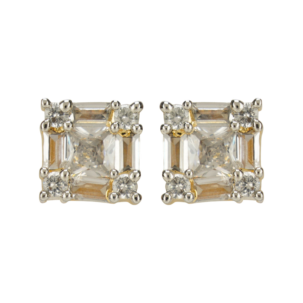 MANGLAL SUTRA SQUARE GOLD PLATED NECKLACE SET