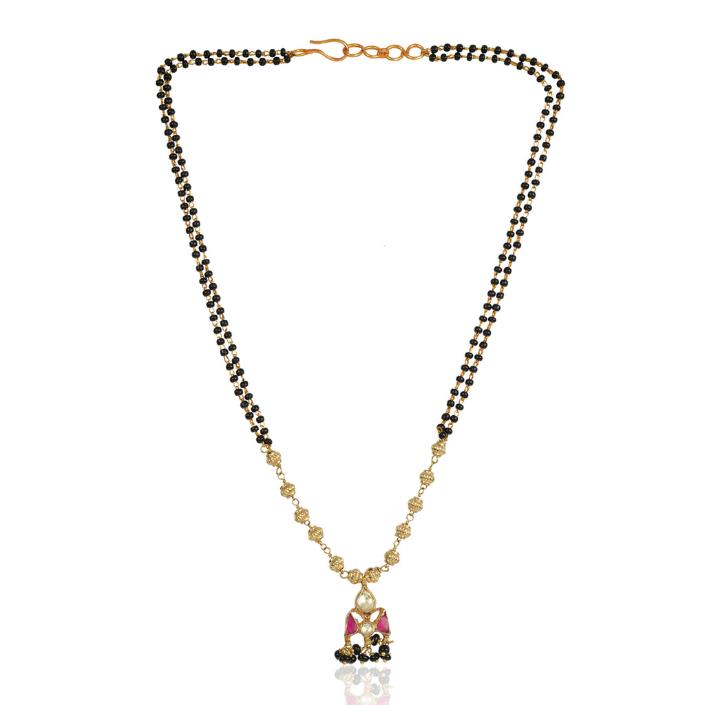 Gold Plated Kundan  Mangalsutra.