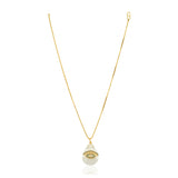 Zircon Grishma Gold Plated Evil Eye MOP Pendant Chain
