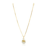 Grishma Gold Plated Evil Eye MOP Zircon Pendant Chain