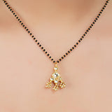 Gold Plated Kundan Flower Mangalsutra