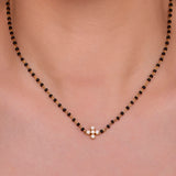 GOLD PLATED MANGALAM BLACK ZIRCON MANGALSUTRA