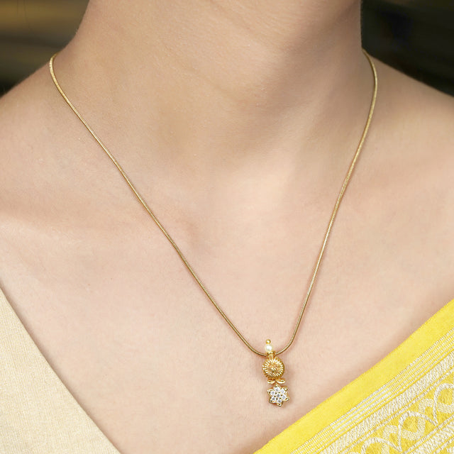 22k Gold Plated Suvarna Sopan Pendant