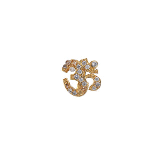 22k Gold Plated Om Nosepin (Clip On)