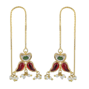 22k Gold Plated Sui Dhaga Tvarita Earring