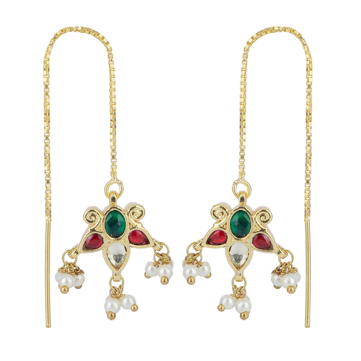 22k Gold Plated Sui Dhaga Aranya Earring