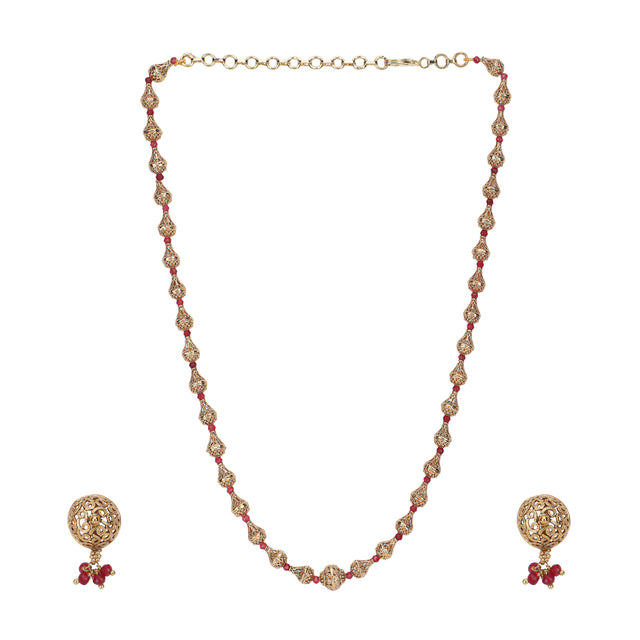 Advika  22k Gold Plated Necklace Set