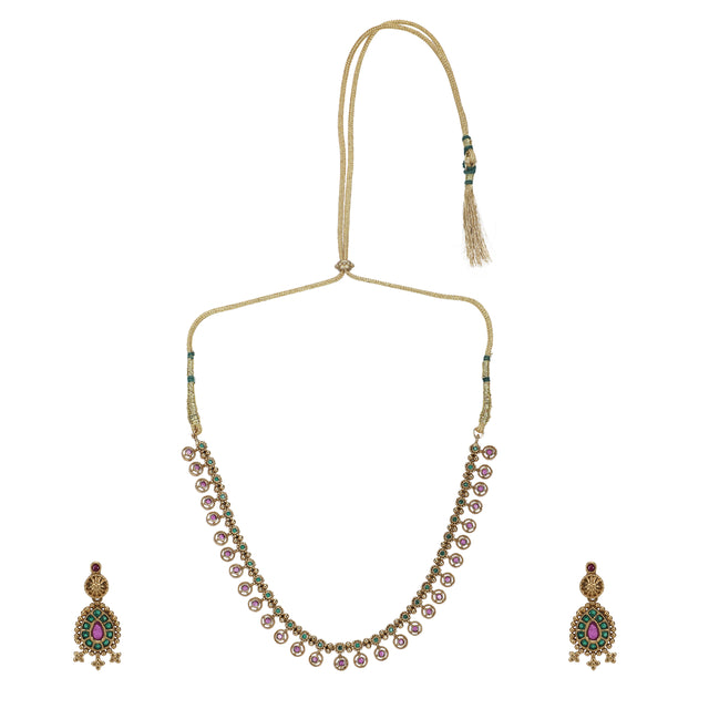 Hema 22k Gold Plated Necklace Set