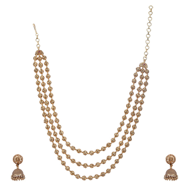 Swarnam - Gold Strings Aishwarya Necklace Set