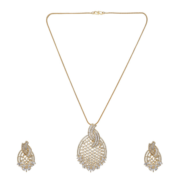 Anusha 22k Gold Plated Pendant Set