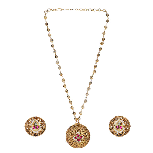 Abha 22k Gold Plated Necklace Set