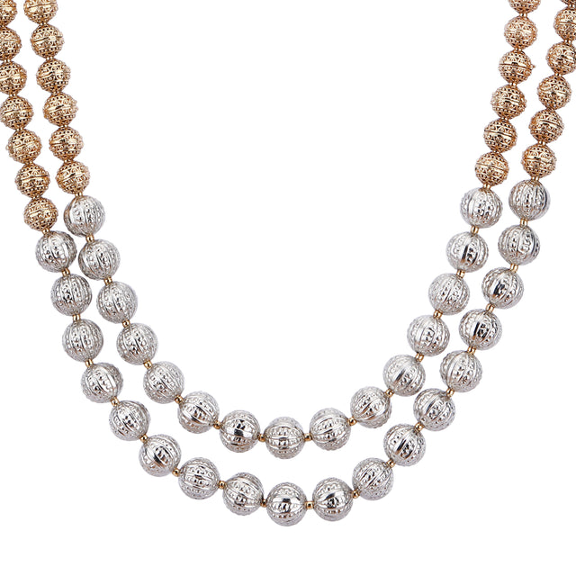 Swarnam - Gold /Silver Strings Aaisa Necklace Set