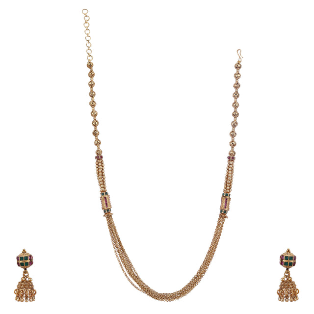 Swarnam - Gold Strings Vshna Necklace Set
