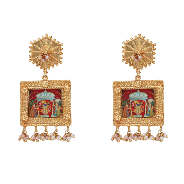 Pichwai Anusha 22k Gold Plated Earring