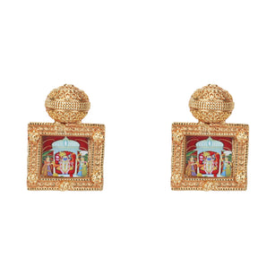 Pichwai Aradhana 22k Gold Plated Earring