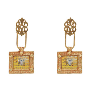 Pichwai Deepa 22k Gold Plated Earring