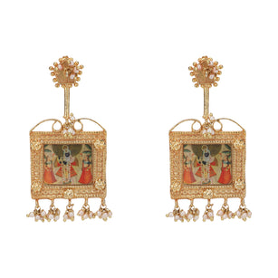 Pichwai Bhavna 22k Gold Plated Earring