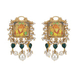 Pichwai Bhavya 22k Gold Plated Earring