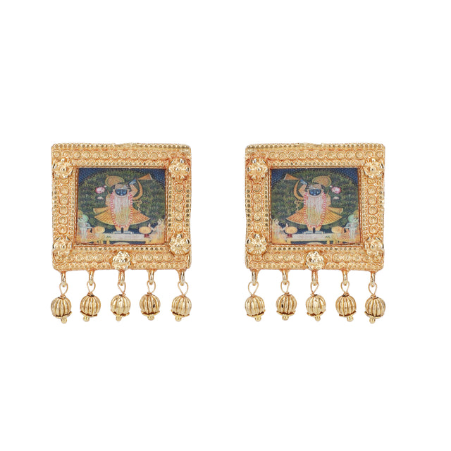 Pichwai 22k Gold Plated Necklace Set