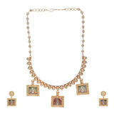 Pichwai  22k Gold Plated Necklace Set