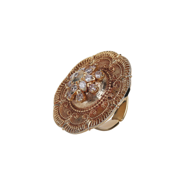 Leena 22k Gold Plated Ring